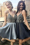 Robe de cocktail mini Soie Sans Manches Dos nu A-ligne Été Luxueux - Page 1