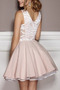 Robe de cocktail Col en V Couvert de Dentelle A-ligne Sans Manches - Page 2