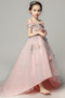 Robe de fille de fleur Satin Fleurs Été Fermeture à glissière - Page 4