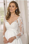 Robe de mariée Col en V Appliquer Manche Aérienne Taille haute - Page 3