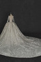 Robe de mariage Col en V A-ligne Fourreau Avec Bijoux Drapé Traîne Longue - Page 3