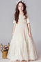 Robe de fille de fleur Longueur Cheville Tulle Fermeture à glissière - Page 1