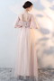 Robe de demoiselle d'honneur Elégant Rosée épaule Lacez vers le haut - Page 5
