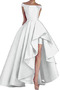 Robe de bal Sans Manches Naturel taille Asymétrique Chic Satin - Page 3