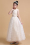 Robe de fille de fleur Luxueux Fermeture à glissière Tulle Ceinture en Étoffe - Page 3