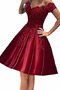 Robe de cocktail Longueur de genou Laçage Naturel taille Manche Courte - Page 9