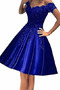 Robe de cocktail Longueur de genou Laçage Naturel taille Manche Courte - Page 11