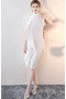 Robe de soirée Glamour Sans Manches Naturel taille Fermeture à glissière - Page 1