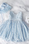 Robe de fille de fleur Dentelle Dentelle Vacances A-ligne Sans Manches - Page 9