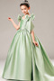 Robe de fille de fleur A-ligne Orné de Nœud à Boucle Satin Drapé - Page 6