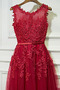 Robe de demoiselle d'honneur Fermeture à glissière Col rond Ceinture en Étoffe - Page 4