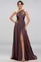 Robe de soirée Sexy A-ligne Mousseline Drapé Sans Manches Dos nu - Page 8