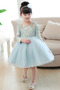 Robe de fille de fleur Tulle Petit collier circulaire Manche de T-shirt - Page 1