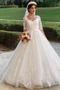 Robe de mariée Tulle Col en V Foncé Chapelle Décalcomanie Longueur de plancher - Page 1