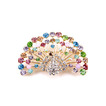 Retro Peacock incrusté diamant Broche en alliage animal