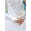 Gants de mariage Cérémonie Longue Romantique Hiver Perle blanc