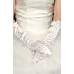 Gants de mariage Nœud à Boucles Ivoire Chapelle Spandex Longue