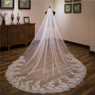 Accessoires de mariage voile de fuite de mariée voile avec peigne à cheveux voile de dentelle à paillettes de 3 mètres de long