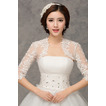 Châle de mariage Veste Perle Tulle Ombre Romantique Manche Demi