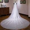 Voile de mariage longue queue mariée couvre-chef voile de ciel étoilé brillant blanc