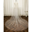 Voile de mariée perle grand voile de mariée traînant avec peigne à cheveux fil uni de 3 mètres de long