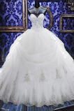 Robe de mariée Tulle Col en Cœur Eglise Sans Manches Ancien Cristal