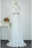 Robe de soirée Ruché Glissière Traîne Courte Maternité Col en V