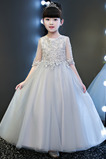 Robe de fille de fleur Dentelle Formelle Manquant A-ligne Cérémonie