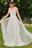 Robe de mariée Dos nu Fourreau Avec Bijoux Luxueux De plein air