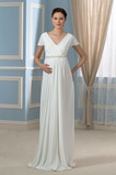 Robe de mariée Simple Col en V Dos nu Train de petit Haut Bas