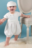 Robe de fille de fleur Cérémonie Naturel taille Petit collier circulaire