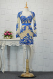 Robe de soirée Manche Longue Montrer Dentelle Manche Aérienne
