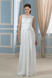 Robe de mariée Grossesse Empire Gaze Simple Sans Manches Taille haute