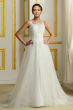 Robe de mariée net Printemps a ligne Manquant Chic Col Bateau