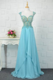 Robe de bal Luxueux Perle Norme Dos nu Mousseline Sans Manches