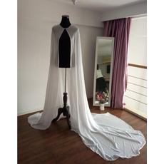 Mousseline longue veste de mariage élégante simple châle 2 mètres de long