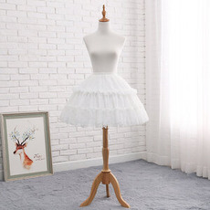 Jupon en gaze Lolita, jupon blanc/noir, jupon court, jupon de mariage, jupons de fête, longueur 47cm