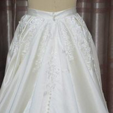 Satin Applique jupe robe de mariée jupe amovible train détachable accessoires de mariage taille personnalisée