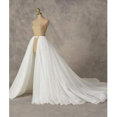 Jupe de mariage détachable en tulle longue 6 couches, jupe amovible, jupe de robe de bal, jupe longue train, jupe de mariée