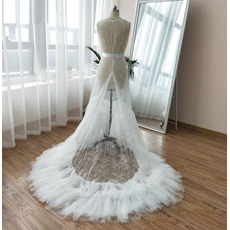 Cape de mariage en tulle Cape de mariage châle long 200CM