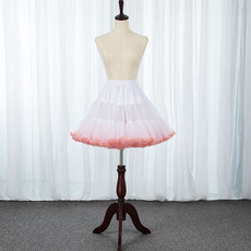 Jupon en tulle gonflé à taille élastique rose, jupons de danse de ballet de princesse Lolita Cosplay, jupe tutu courte en nuage arc-en-ciel 45cm