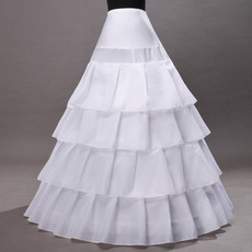 Robe de mariée mariée jupon quatre anneaux en acier quatre volants jupon élastique corset jupon