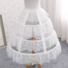 Jupon en dentelle blanche, jupon de longueur réglable, jupon de robe de soirée Cosplay, jupon Lolita