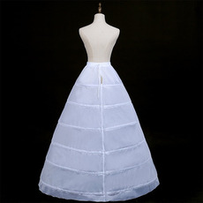 Six anneaux en acier taille élastique augmentation jupon couleur noir et blanc robe de mariée jupon