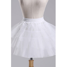 Petticoat de mariage Court À la mode Fort net Sans cadre Longue