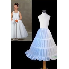 Petticoat de mariage Flouncing Simple Trois jantes Taffetas en polyester