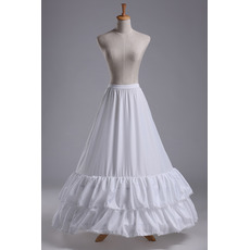 Petticoat de mariage Robe de mariée Taffetas en polyester Deux jantes