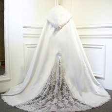 Cape de mariage musulman cape en satin de dentelle de chiffon