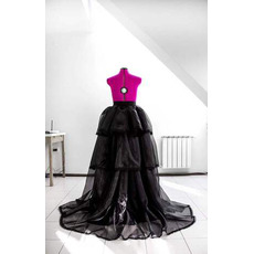 Jupe détachable Jupe en organza Robe de bal noire Jupe en couches Jupe formelle Jupe de mariage taille personnalisée