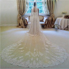 3M long voile de mariée de dentelle 1.5m large voile d'église de mariage de voile